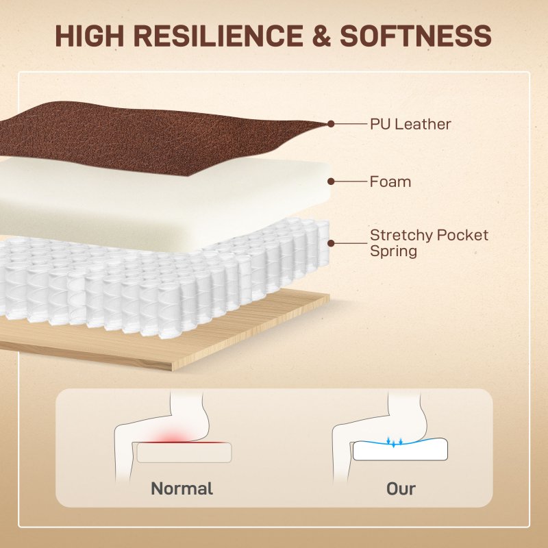 HOMCOM Power Lift Recliner Chair for Elderly, Overstuffed Faux Leather Riser and Reclining Chair with USB A+C Ports, Remote Control, Recliner Armchair for Living Room, Brown