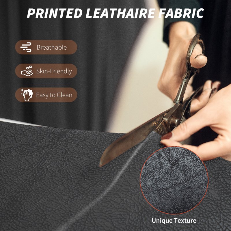 HOMCOM Executive Office Chair, Leathaire Reclining Computer Desk Chair with Lumbar Support Pillow, High Back, Footrest, Silent Swivel Wheels, Armrest, Height Adjustable for Home, Black