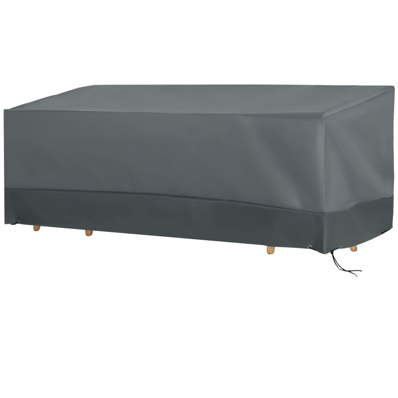 Outsunny Rectangular Patio Garden Furniture Cover Waterproof for 3 Seater Sofa Bistro Set, UV Resistant Protection 600D Oxford Fabric Rattan Lounge Clean Cover, 190 x 72 x 76cm