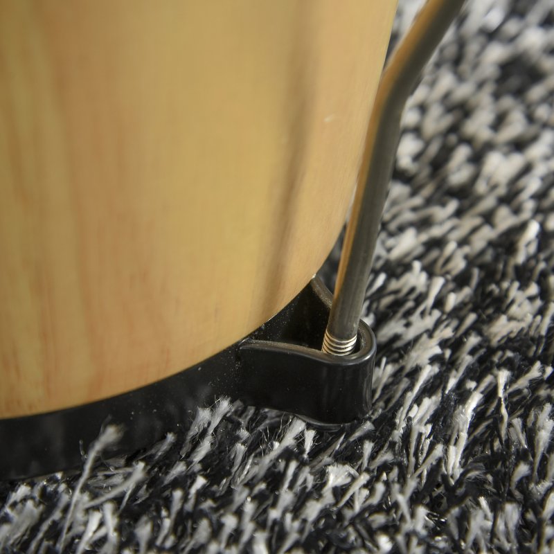 HOMCOM Wooden Bongo Drum Set ??7.75" & ??7" w/ Drum Head, Percussion Instrument, Drums, Tuning Wrench For Adults Beginners