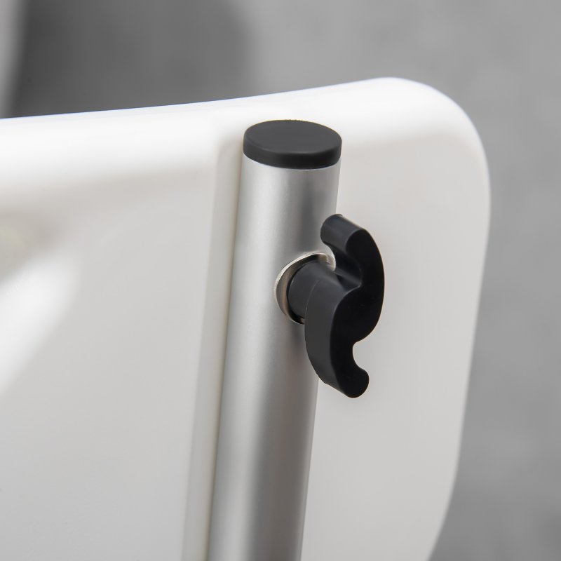 HOMCOM Shower Chair for the Elderly and Disabled, 6-Level Height Adjustable Shower Stool with Backrest, Curved Seat, Anti-slip Foot Pads and Shower Head Holder