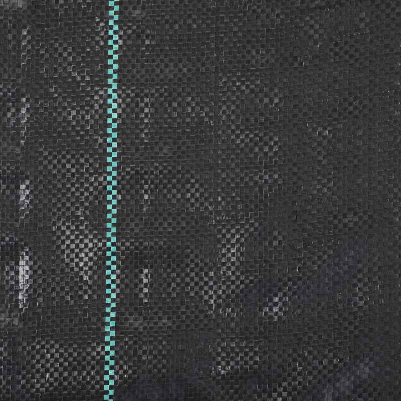 Outsunny 2m x 100m Heavy Duty Weed Control Membrane, Weed Membrane for Landscaping Driveway Gravel Artificial Grass Lawn Underlay, Black