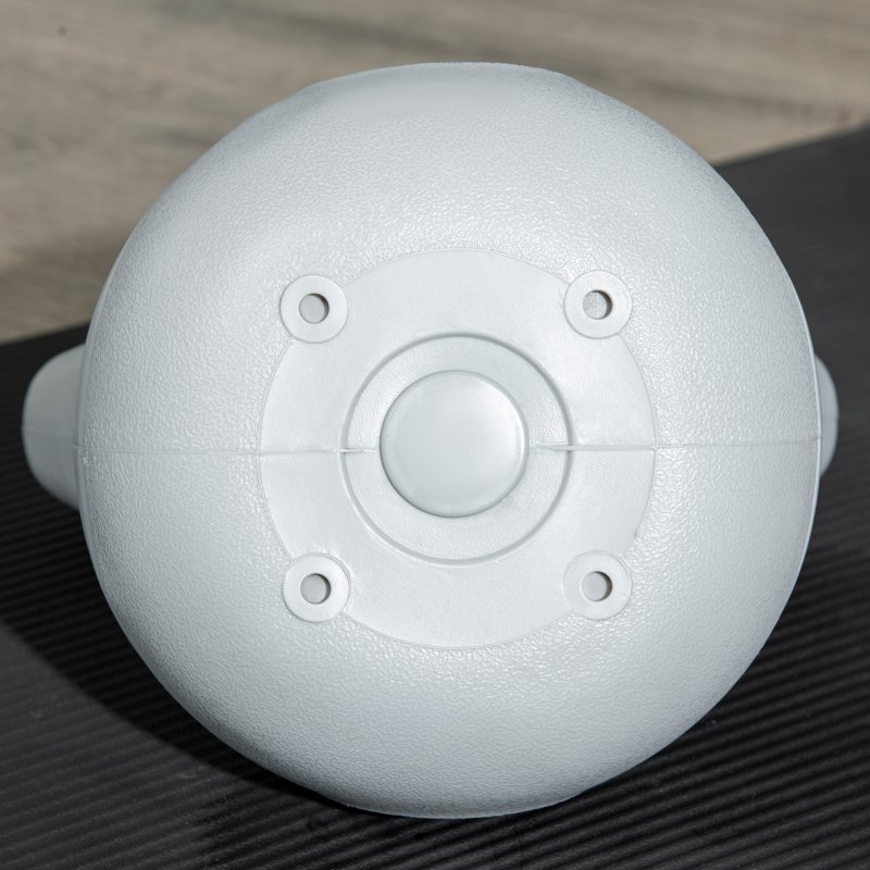 SPORTNOW Kettlebell, 8kg Kettle Bells with Handle for Home Gym Weight Lifting and Strength Training, Orange and Grey