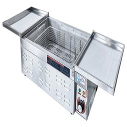 Commercial 18L Induction Electric Doughnut Donut Fryer Machine with Drain Tap – Stainless Steel Deep Fryer for Restaurants, 3kW 230V