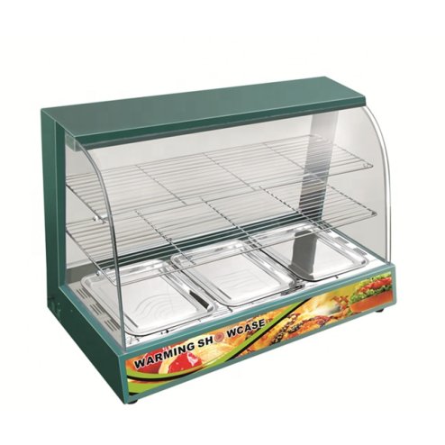 COMMERCIAL GREEN HOT FOOD CHICKEN WARMER DISPLAY CABINET SHOWCASE