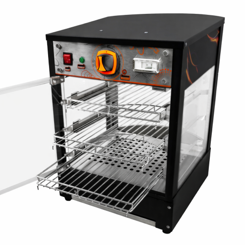 Commercial Curved Glass Hot Food Warmer Display Cabinet Pie & Pizza Slice