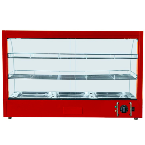 COMMERCIAL RED HOT FOOD CHICKEN WARMER DISPLAY CABINET SHOWCASE