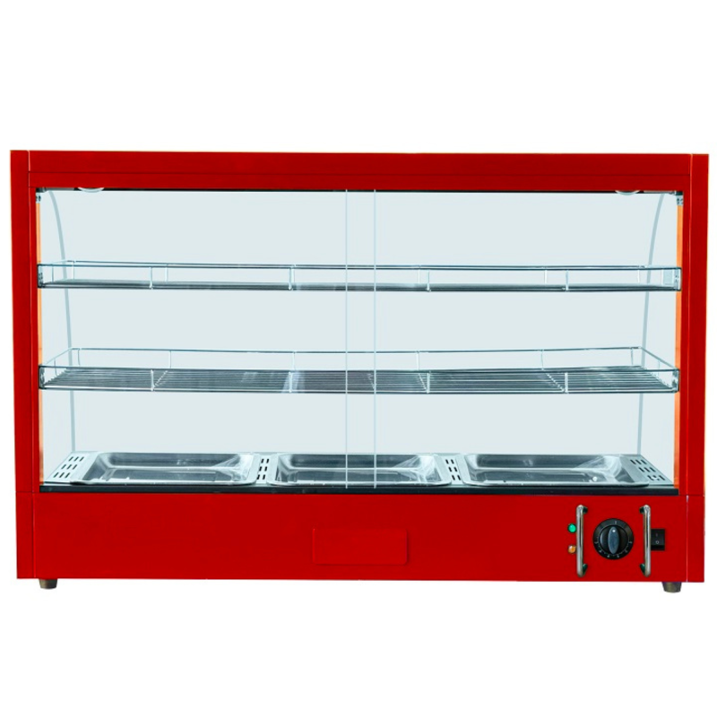 COMMERCIAL RED HOT FOOD CHICKEN WARMER DISPLAY CABINET SHOWCASE