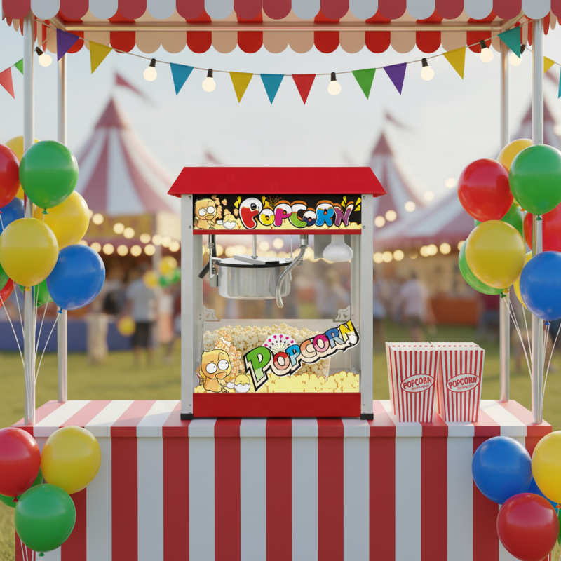   Commercial 8oz Popcorn Machine – Professional Cinema Style Popcorn Maker