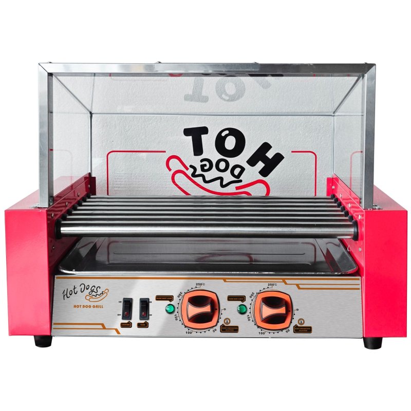 COMMERCIAL STAINLESS STEEL HOT DOG BROILER (7 ROLLERS) SAUSAGES MACHINE