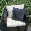  RATTAN DINING GARDEN WICKER OUTDOOR CONSERVATORY CORNER SOFA FURNITURE SET CUBE GREY