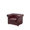 Chesterfield Ox Red Blood Red Two Seater Sofa 1 Faux Leather Set Suites Settee Twin Armchair Brown Single Sofa
