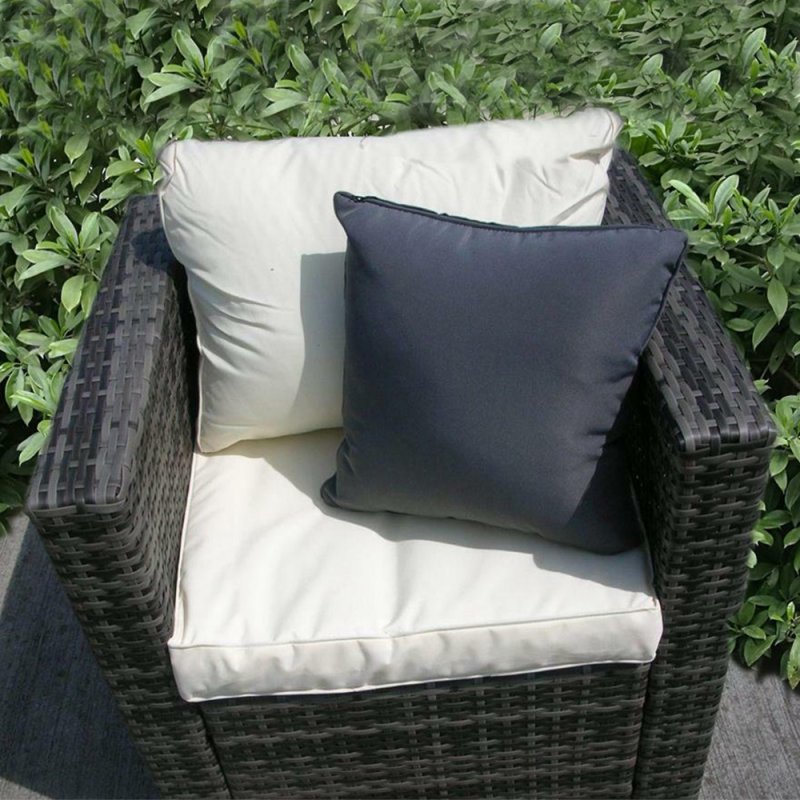 NEW RATTAN WICKER CONSERVATORY OUTDOOR GARDEN FURNITURE SET CORNER SOFA TABLE GREY