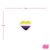 LGBT Pride Flag Hearts Mini Iron-On Embroidery Patches Pack of 20