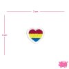 LGBT Pride Flag Hearts Mini Iron-On Embroidery Patches Pack of 20