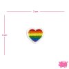 LGBT Pride Flag Hearts Mini Iron-On Embroidery Patches Pack of 20