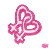 LGBT WLW Interlocking Venus Symbol Iron-On Embroidery Patch Pack of 10