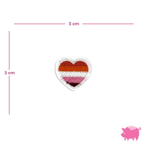 LGBT Pride Flag Hearts Mini Iron-On Embroidery Patches Pack of 20