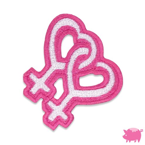 LGBT WLW Interlocking Venus Symbol Iron-On Embroidery Patch Pack of 10