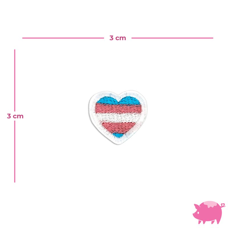 LGBT Pride Flag Hearts Mini Iron-On Embroidery Patches Pack of 20