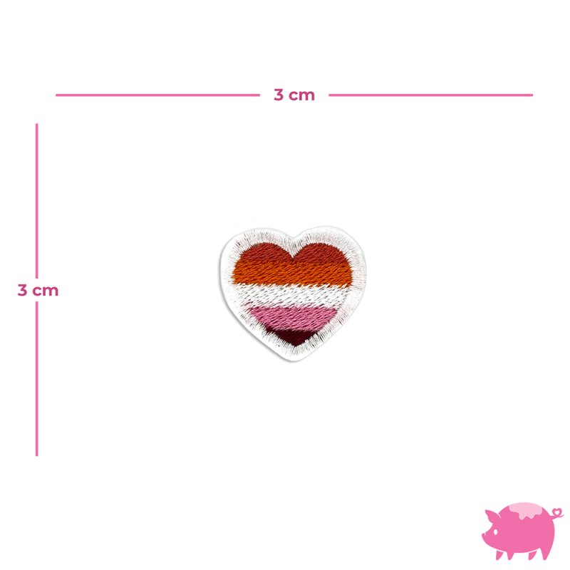 LGBT Pride Flag Hearts Mini Iron-On Embroidery Patches Pack of 20
