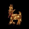 Christmas 35cm Outdoor Walking Wicker Baby Reindeer with 40 Warm White LEDs & bow