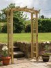 Curved Top Garden Arch with Trellis