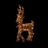 Christmas 66cm Outdoor Walking Wicker Baby Reindeer with 80 Warm White LEDs & bow