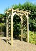 Flat Top Garden Arch with Trellis