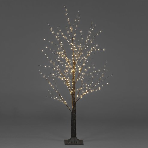 Christmas 1.2m/4ft Black Micro Dot Christmas Tree with 500 warm white static & 20% twinkling leds