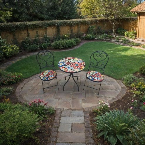 Flores 2 Seater Mosaic Bistro Set