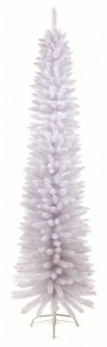 Slimline Pencil Artificial Christmas White Pine Tree - 200cm