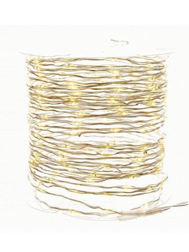 Christmas Fairy String Twinkle - 240 Warm White Micro LED Lights with 8 functions and clear cable - indoor or outdoor use 