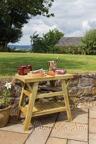 Murcia Solidwood Outdoor BBQ Side Table