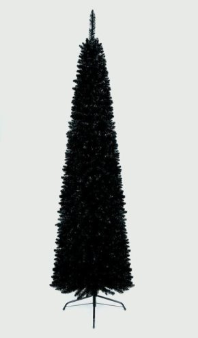 Slimline Pencil Artificial Christmas Black Pine Tree - 200cm