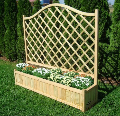 Large Flower Planter with Climbing Trellis (1.8m)