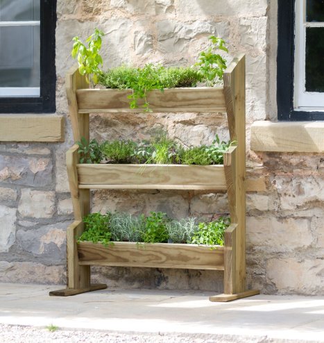 Vertical Planter Stand for Herbs, Flowers, Plants and Vegetables