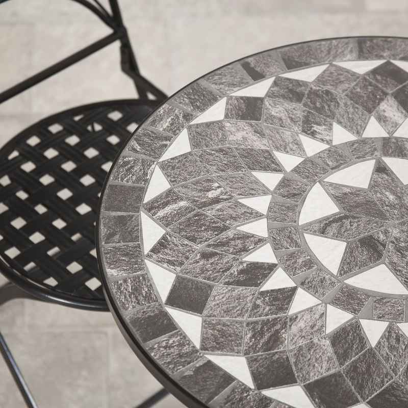 Black Star 2 Seater Mosaic Bistro Set