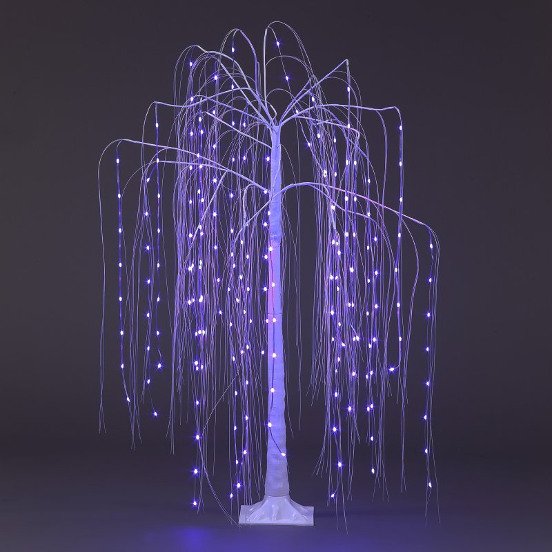 1.5m/5ft Willow Christmas Tree with 192 RGB Multicoloured App & Remote controlled leds