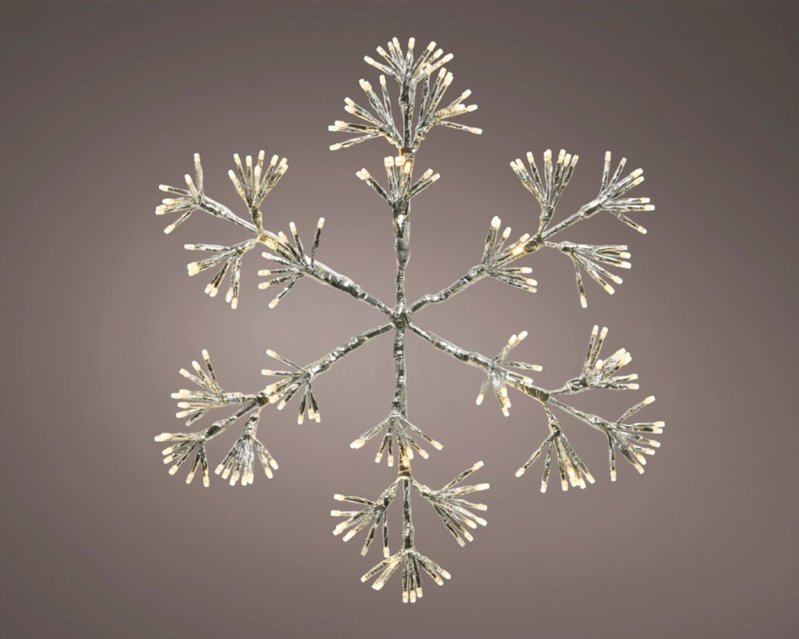 Christmas Starburst Flashing 75cm Snowflake with 336 Warm White Led Light - indoor or outdoor use