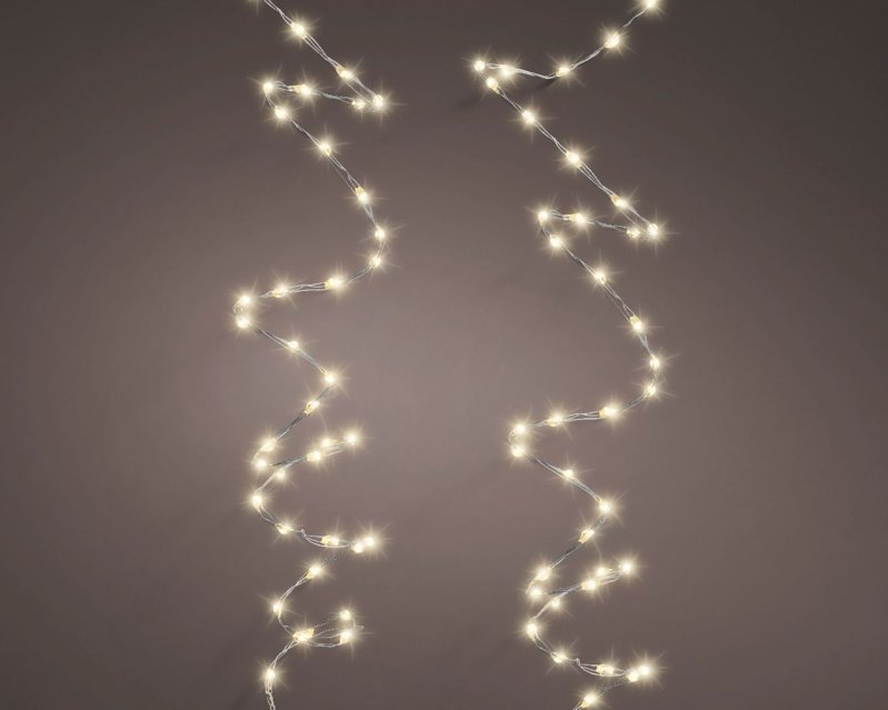 Christmas Fairy String Twinkle - Extra dense 576 Warm White Micro LED Lights with Silver Cable - indoor or outdoor use