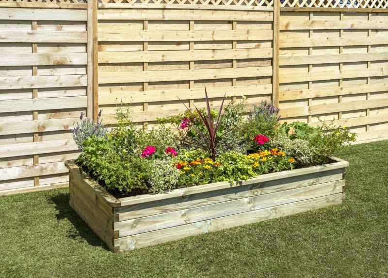 Sleeper Raised Bed 180x90x30cm