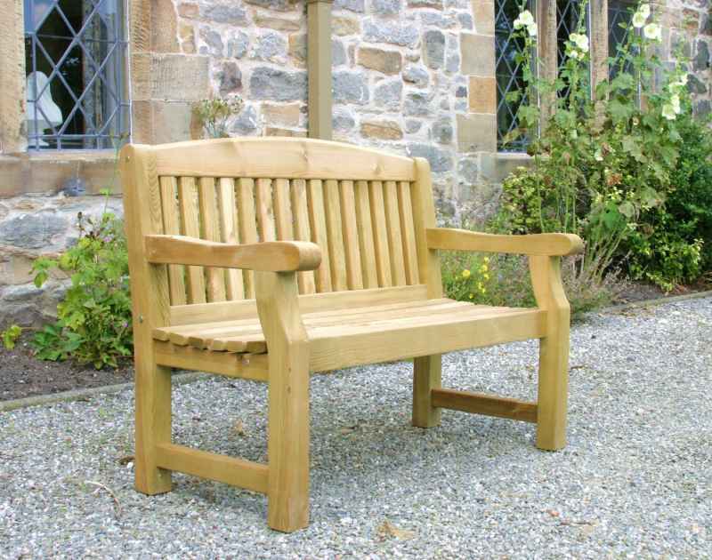 Elda Heavy Duty Solid Wood 4ft Garden Bench