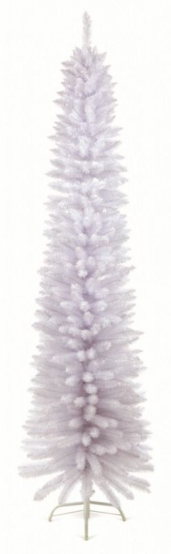 Slimline Pencil Artificial Christmas White Pine Tree - 200cm