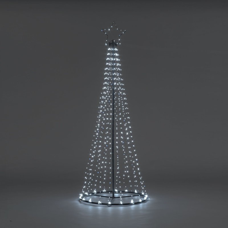 2.5m Easy Set Up Pre Lit Christmas Outdoor Maypole Tree 884 twinkling Cool White LED