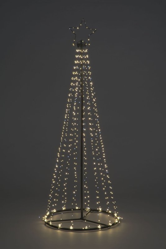 2.5m Easy Set Up Pre Lit Christmas Outdoor Maypole Tree 884 twinkling Warm White LED