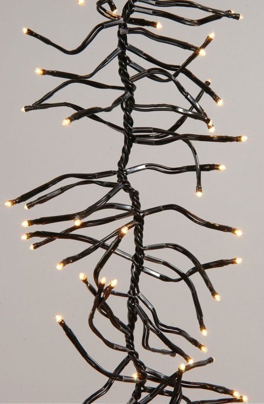 2000 Ultra-Bright Warm White LED Outdoor Fairy String Twinkle Cluster Lights