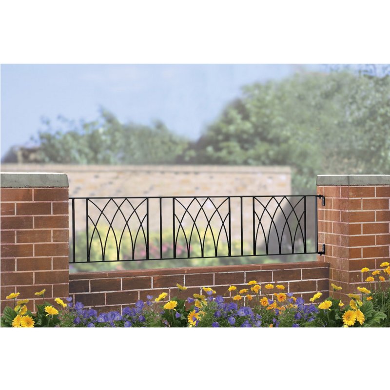 Abbey Modern Metal Garden Railing Panel 39cm High