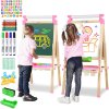 Easel for Kids Double-Sided Kids Easel with Paper Roll Wooden