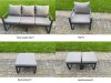 Fimous Aluminium Garden Furniture Sets 8 Seater Outdoor Sofa Set with Adjustable Rising Lifting Dining Table 2 Chairs 3 Footstools 2 Side Tables